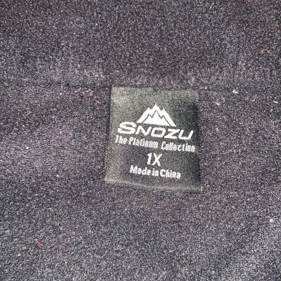 Snozu Womens Black Hooded Fleece Jacket Size 1X With Full Zip Closure & Pink Zip - Picture 2 of 11